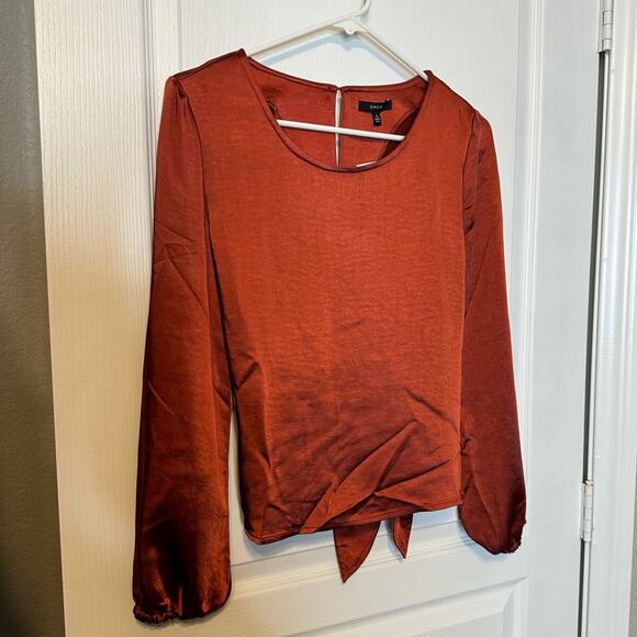 NWT Drew terracotta blouse tie top - Picture 1 of 3